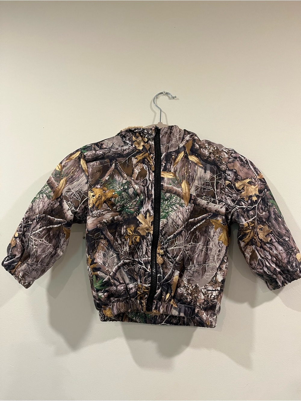 Kids Camo Hooded Jacket - Brown/Green
